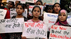 A file photo of anti-rape protest.