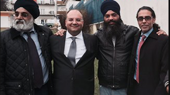 Paramjit Singh Pamma with his legal defense team