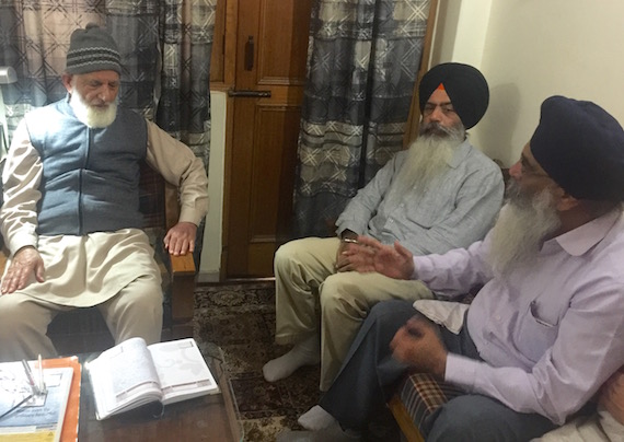 SAS Geelani (L); Kanwarpal Singh Bittu and Prof. Jagmohan Singh
