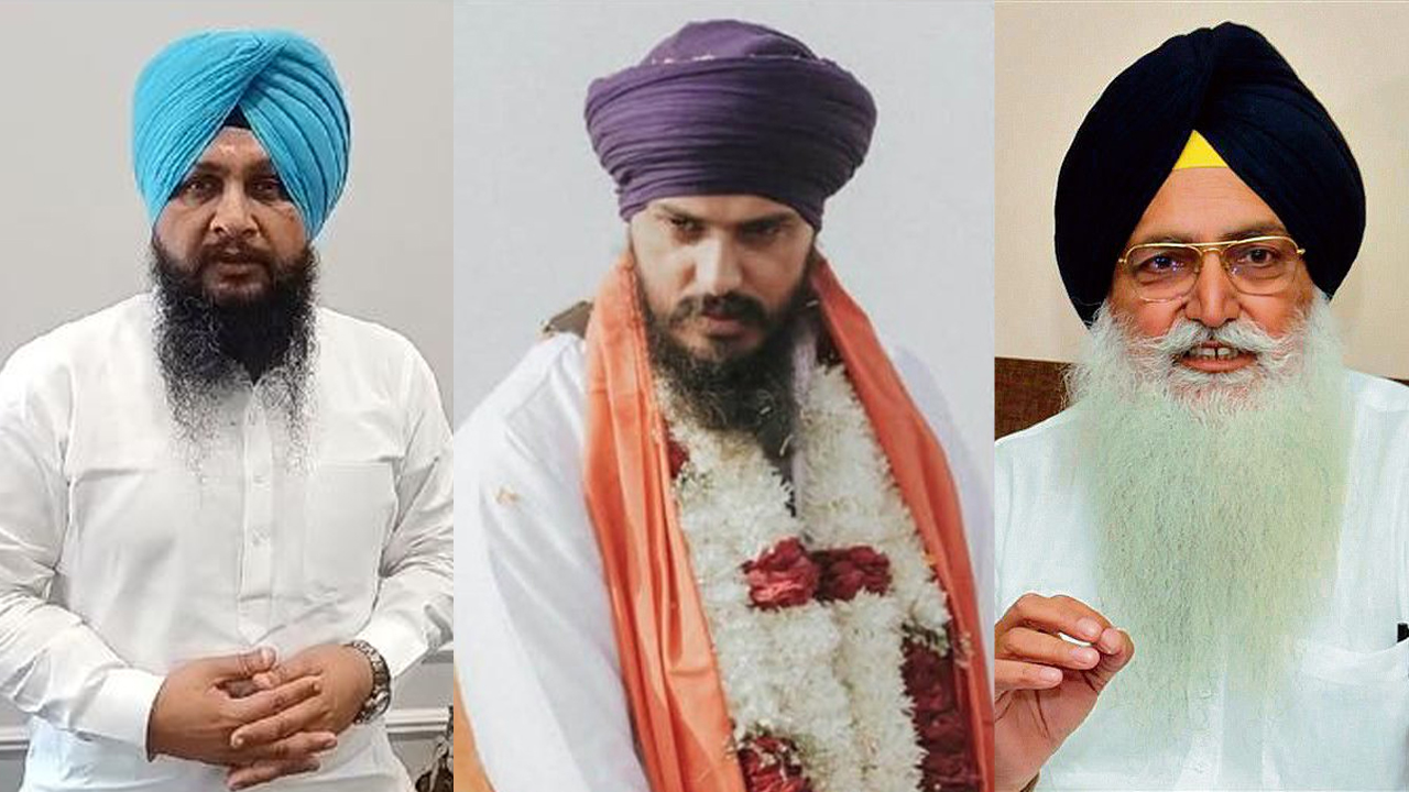 Kulvir Singh Zira (L), Amritpal Singh (C) and Virsa Singh Valtoha (R)