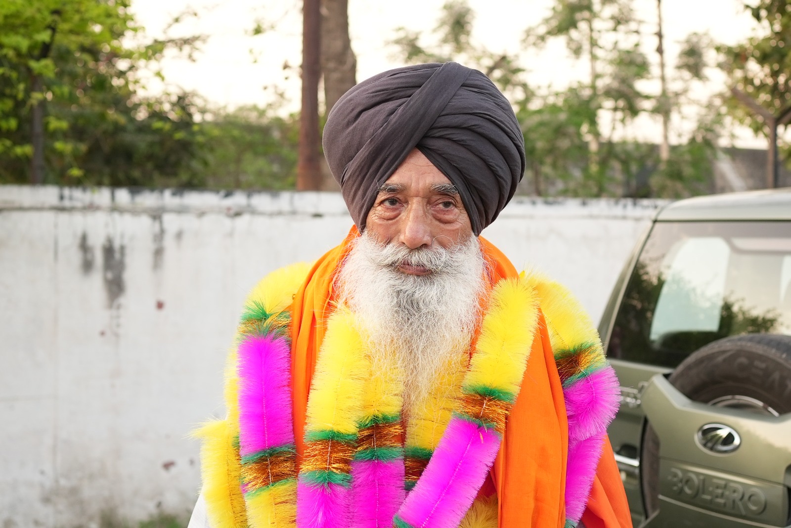 Bhai Narien Singh After his release from Ropar Jail 