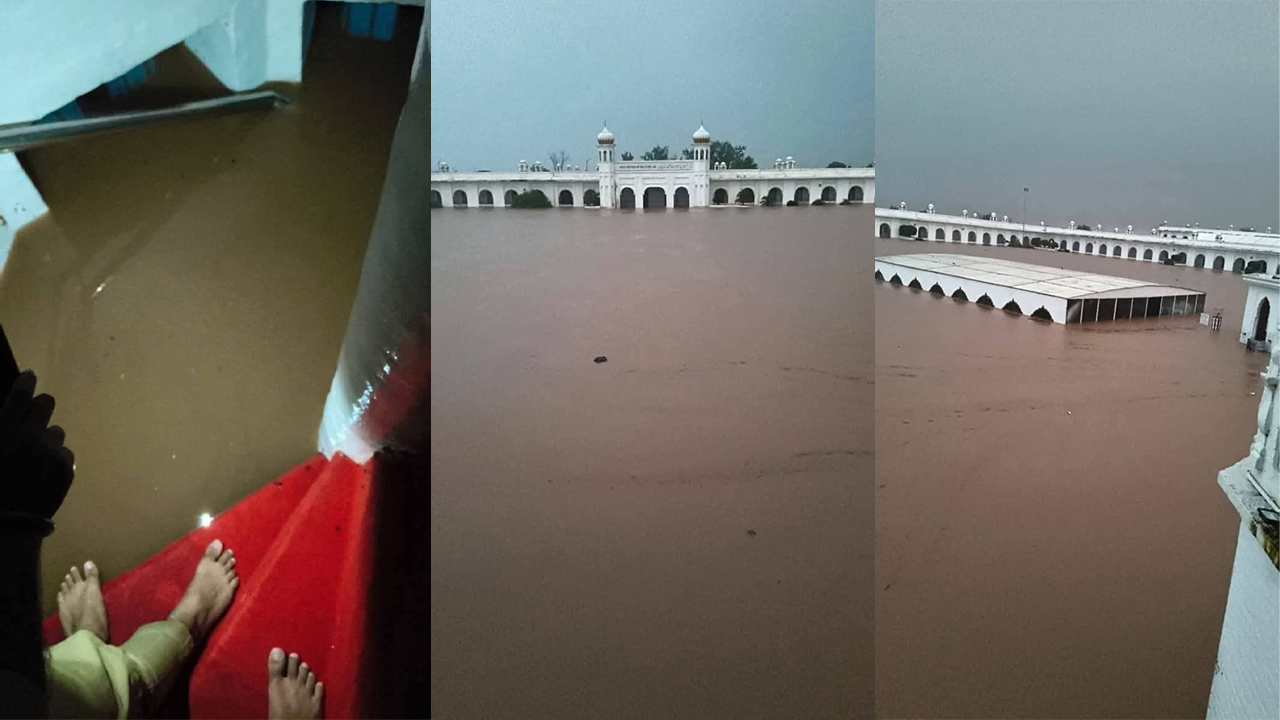 Historic Gurdwara Kartarpur Sahib Flooded After Release of Water in Ravi  River