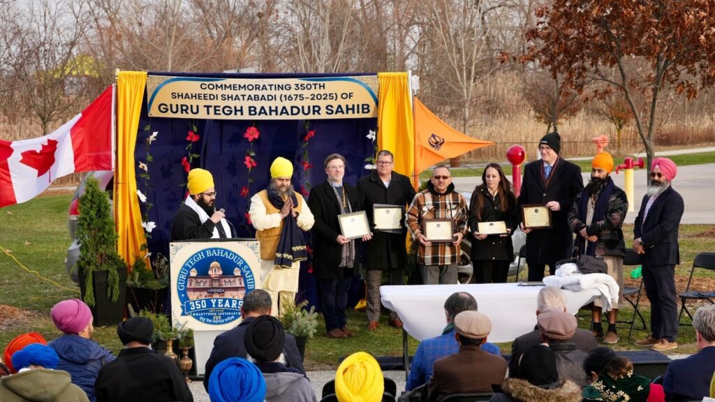 Diversity Garden inaugrated in Windsor (Canada) on 350th Martyrdom Anniversary of Sri Guru Tegh Bahadur Ji