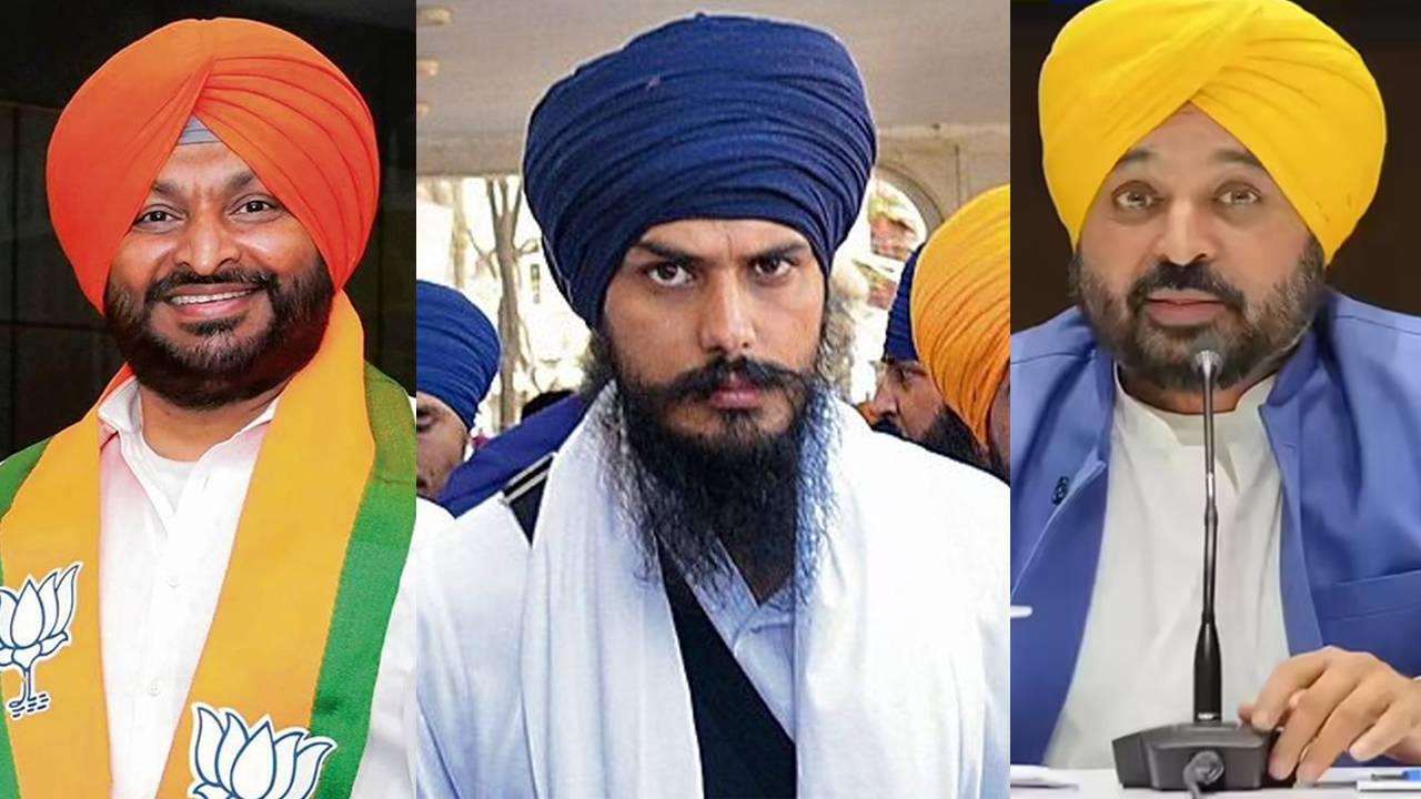 Ravneet Singh Bittu, MP Amritpal Singh and Bhagwant Mann