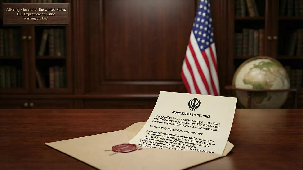 Sikh Bodies write to Department of Justice urging trial of Vikash Yadav in USA