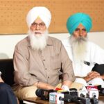 Prof (Retd) Davinder Singh Mohali (C) along with Bhai Ashok Singh Bagri (L) and Prof Sham Singh (R) | Photo: Sikh Siyasat News