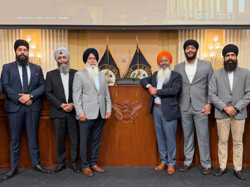 Sikh Federation International delegates at the US Capitol, Washington, DC