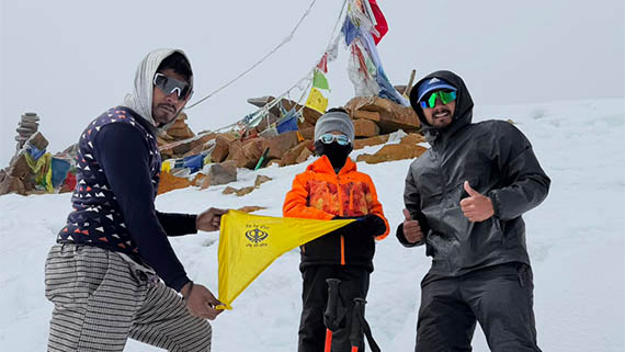 7-Year-Old Teghbir Singh Creates History on Mount Yunam