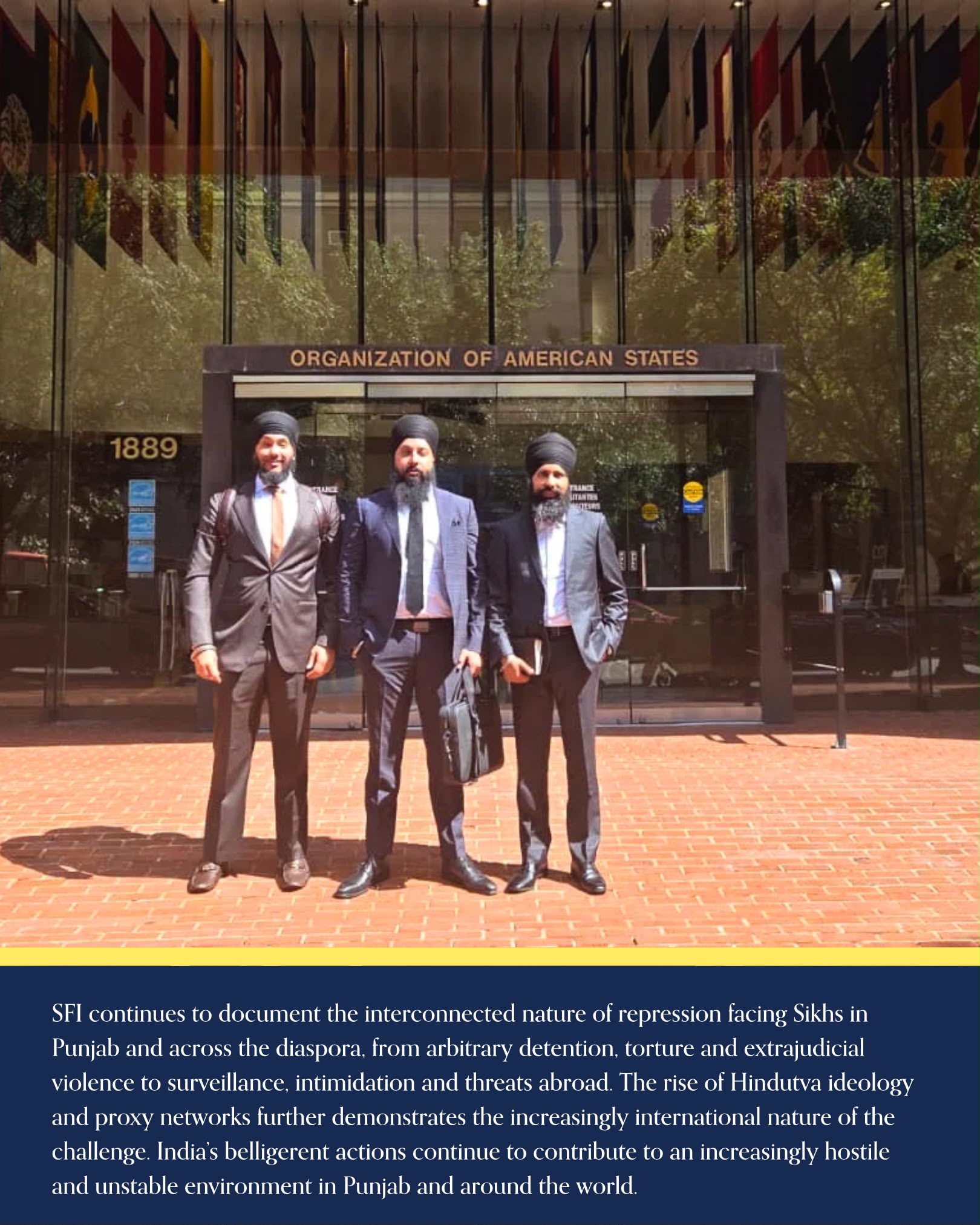 SFI delegation at the Organization of American States in Washington, D.C.