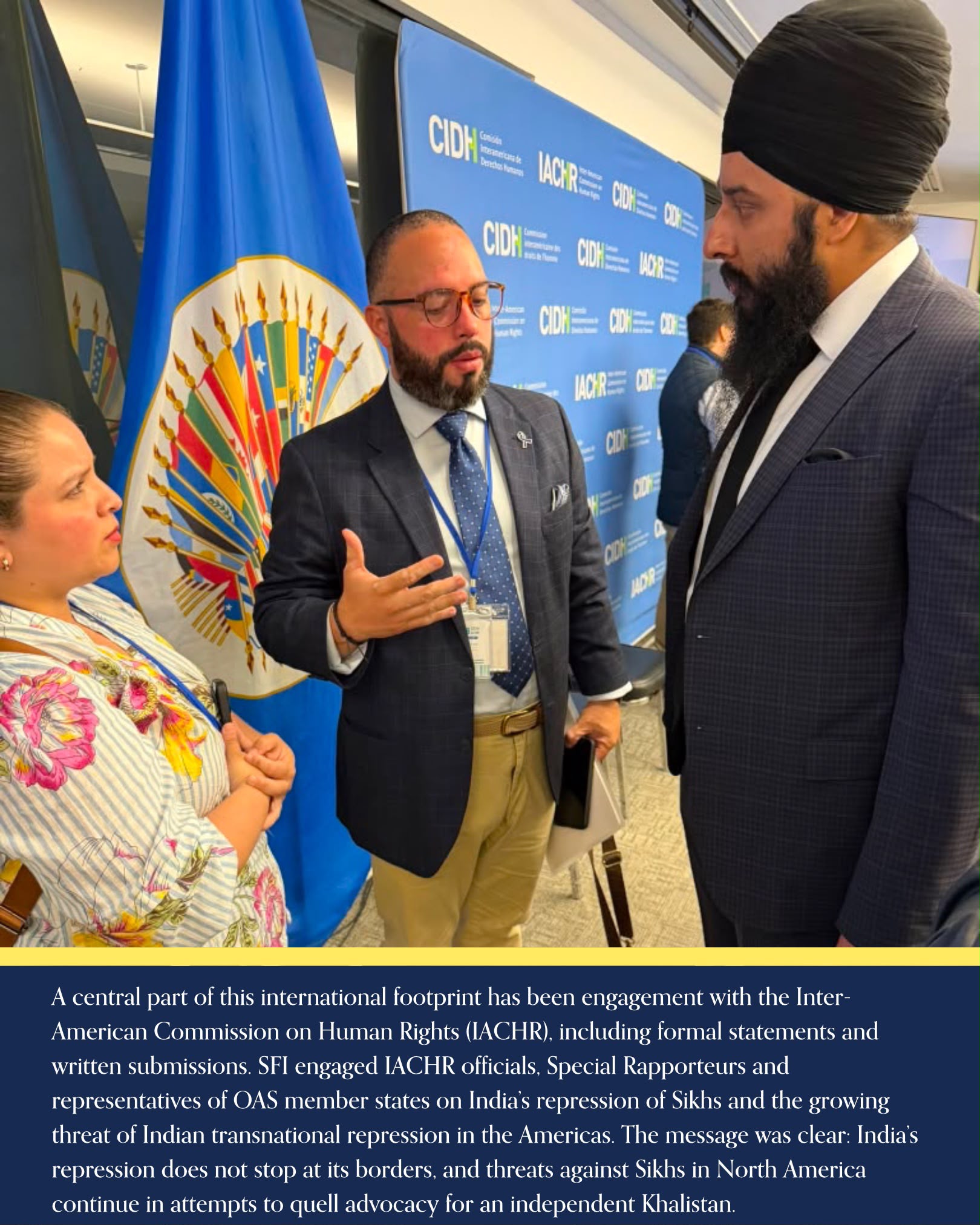 SFI engages IACHR and OAS representatives on Sikh human rights and transnational repression.