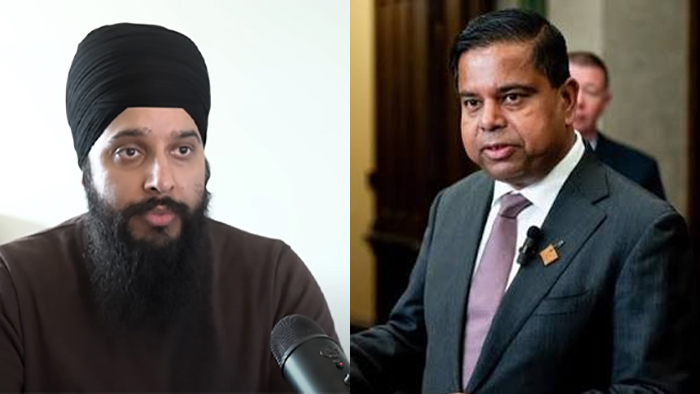 Prabjot Singh, Legal Counsel of Sikh Federation Canada (L) Gary Anandasangaree, Public Safety Minister of Canada (R)