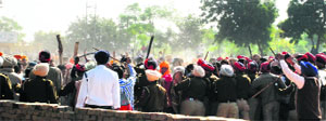 A view of Dhudike village when the clash took place between Dera followers and local Sikh Sangat