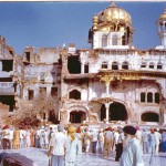 Akal Takht Sahib after June 1984 attack by Indian Army