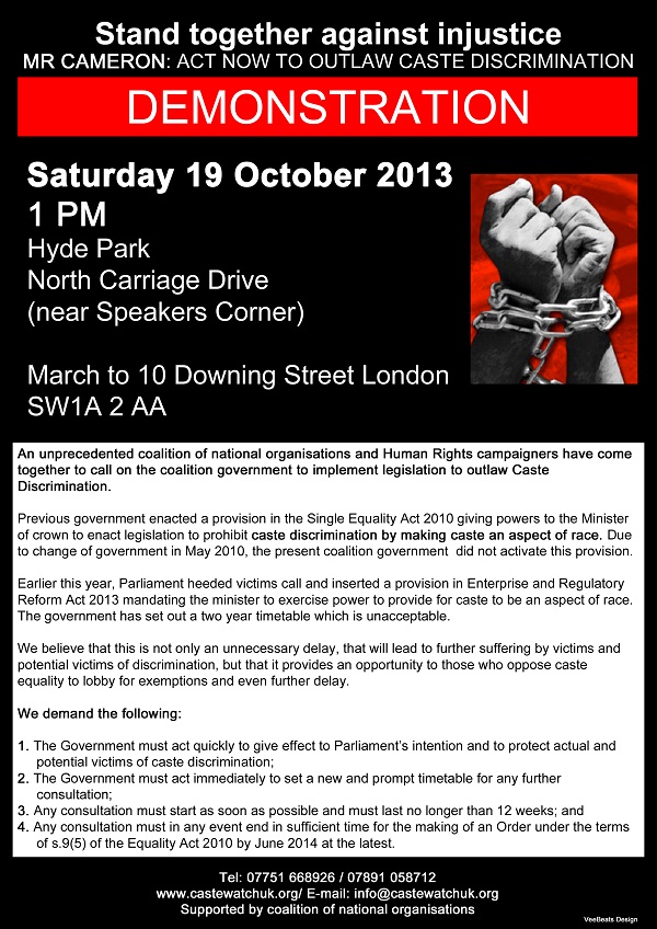 Caste Demonstration Flayer