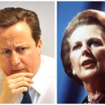 David Cameron (L) - Margaret Thatcher (R)