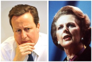 David Cameron (L) - Margaret Thatcher (R) David Cameron (L) - Margaret Thatcher (R)