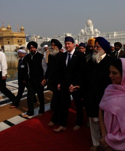 David Cameron at Sri Darbar Sahib Amritsar