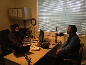 Dinesh Sood at Studio of Qaumi Awaaz Punjabi Radio with Jaspreet Singh Dinesh Sood at Studio of Qaumi Awaaz Punjabi Radio with Jaspreet Singh