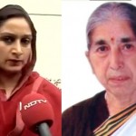 Harsimrat Badal (L) and Lakshmi Kanta Chawla (R)
