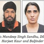 (Left to Right) Mandeep Singh Sandhu, Dilbag Singh, Harjeet Kaur and Baljinder Singh Sangha