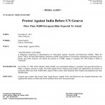 Protest Against India Before UN Geneva On November 1