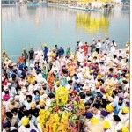 A view of Nagar Kirtan on the occasion of Gurpurb of Guru Ramdas Ji (October 08, 2013)