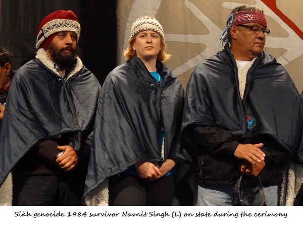 Navnit Singh on stage during the ceremony