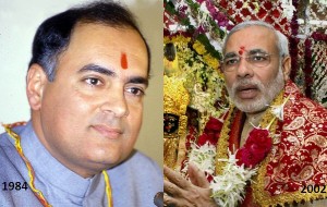 Rajiv Gandhi and Narindra Modi Rajiv Gandhi and Narindra Modi