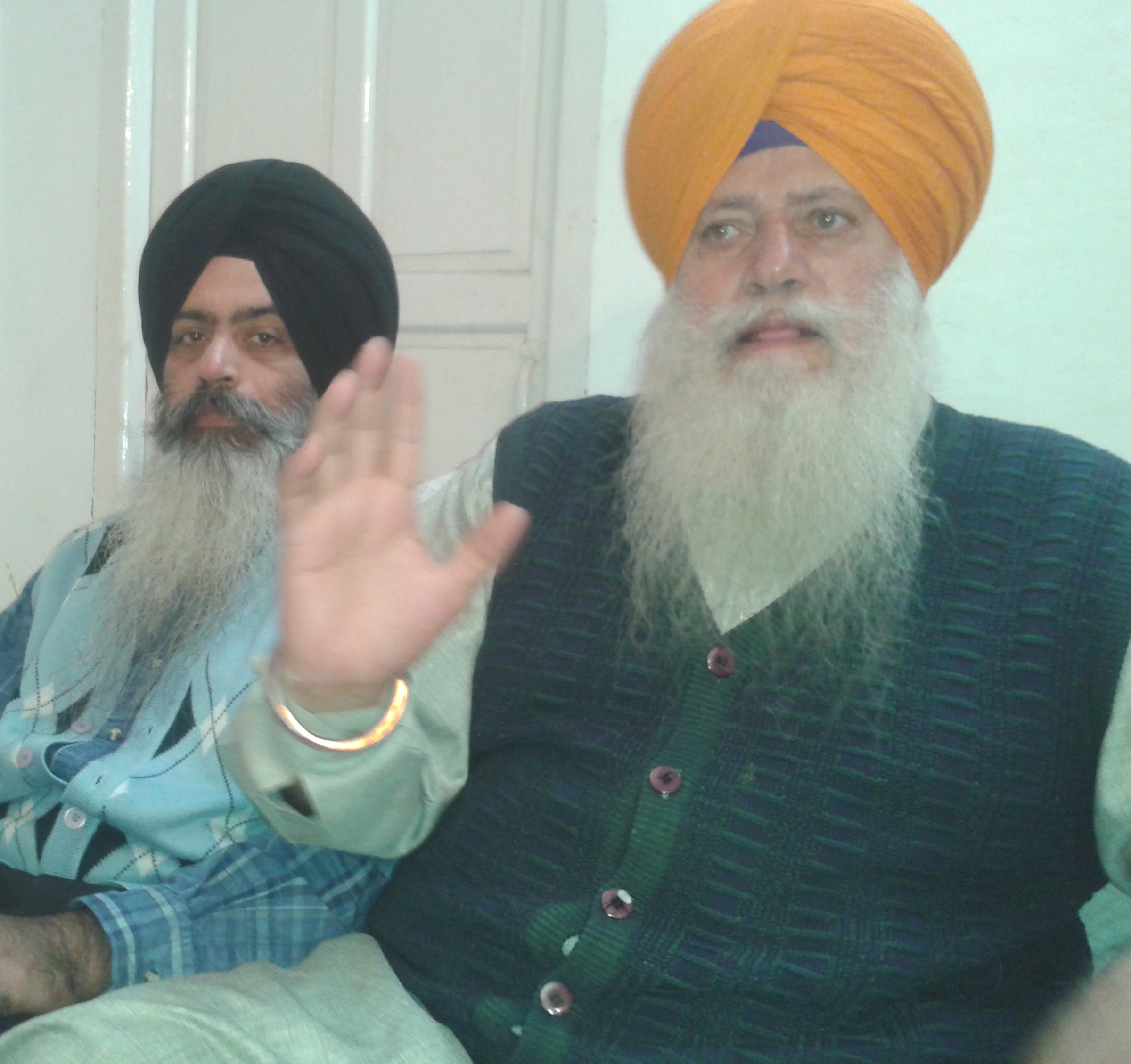 Satnam Singh Punta Sahib speaking to media persons