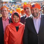 Tom Mulcair, the leader of NDP, with others