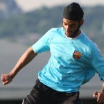 Dilpreet Singh plays in a pick-up soccer game in Montreal. The Quebec Soccer Federation has lifted its ban on the wearing of turbans in organized games.